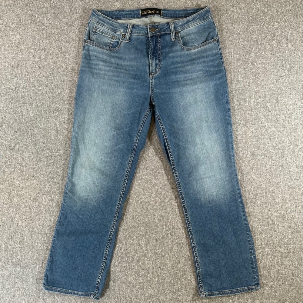 Silver Jeans Co. Capri Womens 12 The Curvy High Capri Blue Stretch Denim